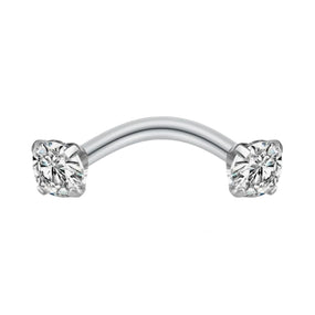 Titanium Diamond Curved Barbel