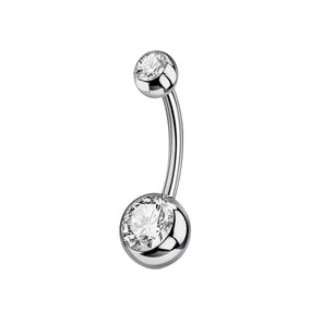 Titanium Silver / Gold Belly Barbell