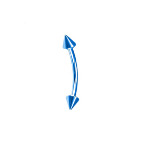 Titanium Blue Curved Barbell