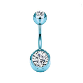 Titanium Blue Belly Barbell
