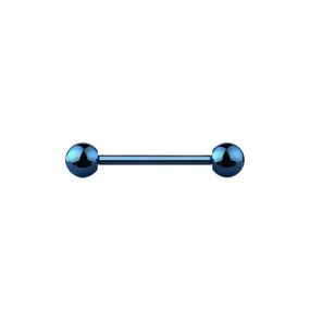 Titanium Blue Straight Barbell