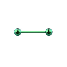 Titanium Green Straight Barbell