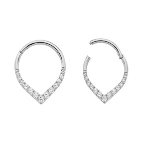 Titanium Silver Hoop