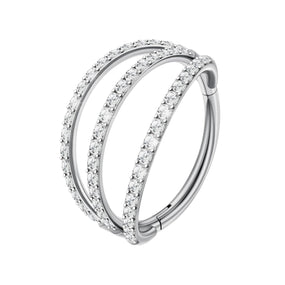 Titanium Triple Ring Silver