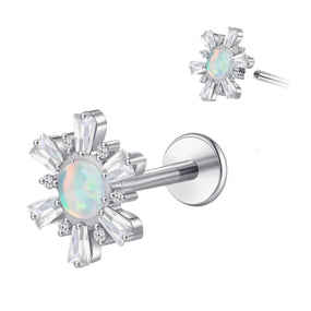 Titanium Opal Snowflake Labret