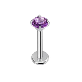Titanium Purple Silver Labret