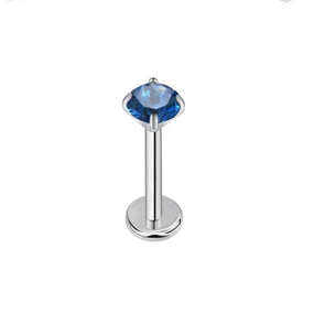 Titanium Blue Saphire Silver Labret