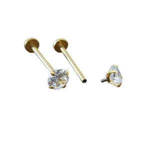 Titanium Gold Labret Large