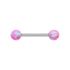 Titanium Pink Opal Straight Barbell