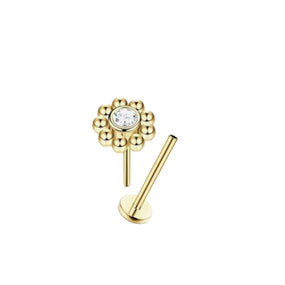 Titanium Sunflower Gold Labret