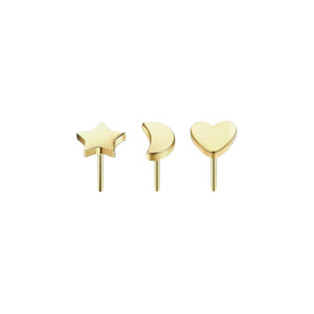 Titanium Gold Threadless Top Labret