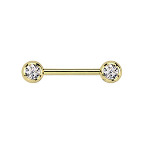 Titanium Diamond Gold Barbell