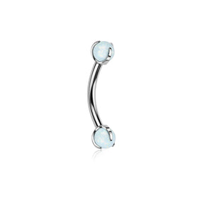 Titanium Opal Curved Barbell