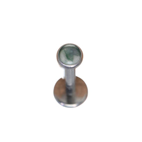 Titanium Agate Silver Labret