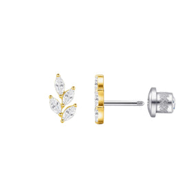 Titanium Gold Leaf Earring