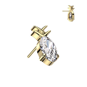 Titanium Gold Diamond Pineapple Labret