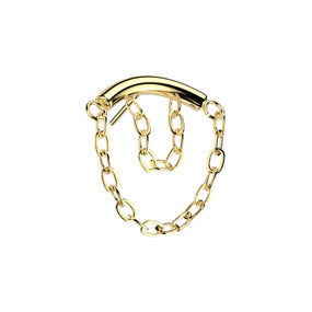 Titanium Gold Chains Hidden Hélix Labret