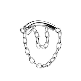 Titanium Silver Chains Hidden Hélix Labret