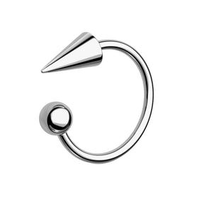 Titanium Silver Spike Horse Shoe