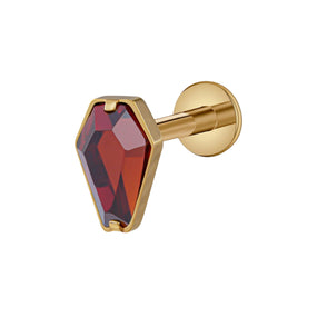 Titanium Gold Labret Red Coffin