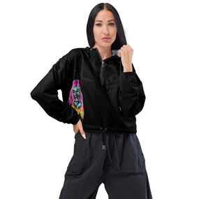 Short windbreaker for women